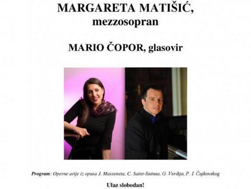 Koncert Margarete Matišić i Marija Čopora u utorak