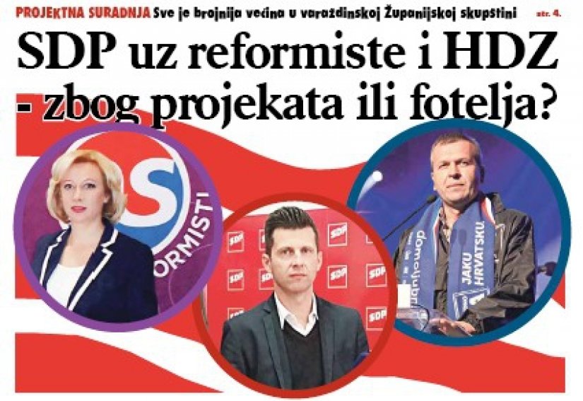 PRESLAGIVANJA Ide li SDP uz reformiste i HDZ zbog - projekata i/li fotelja?