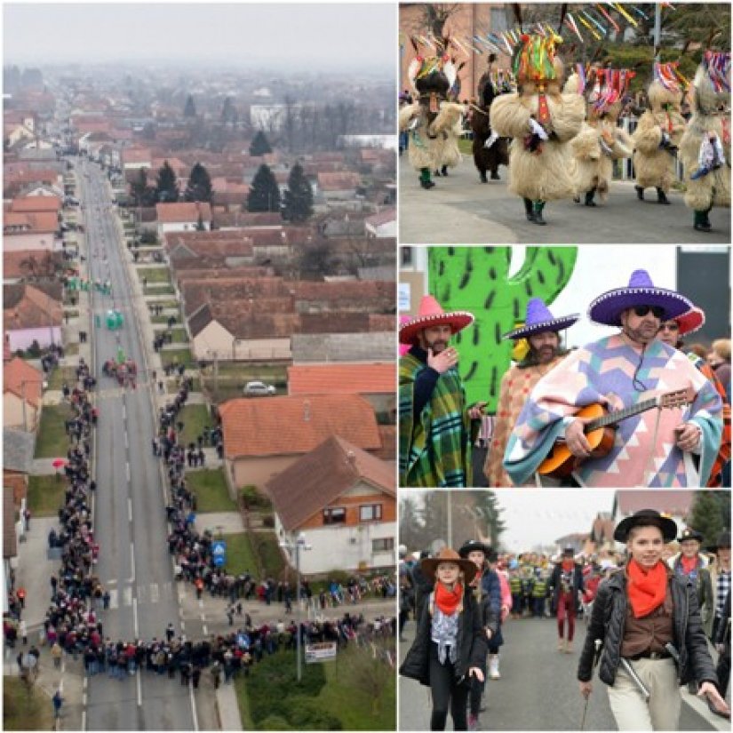 FOTO Šarena karnevalska kolona u Sračincu zatvorila i državnu cestu!