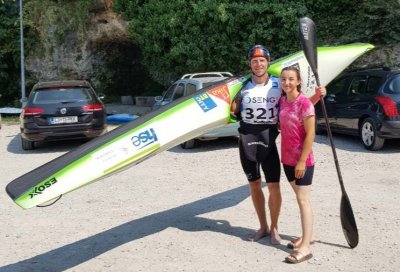 Klara Dvorski i Nejc Žnidarčić, aktualni europski prvak u sprintu kajak na divljim vodama