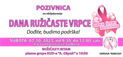 Dan ružičaste vrpce u Ludbregu: Prigodan program uz naglasak na važnost preventive