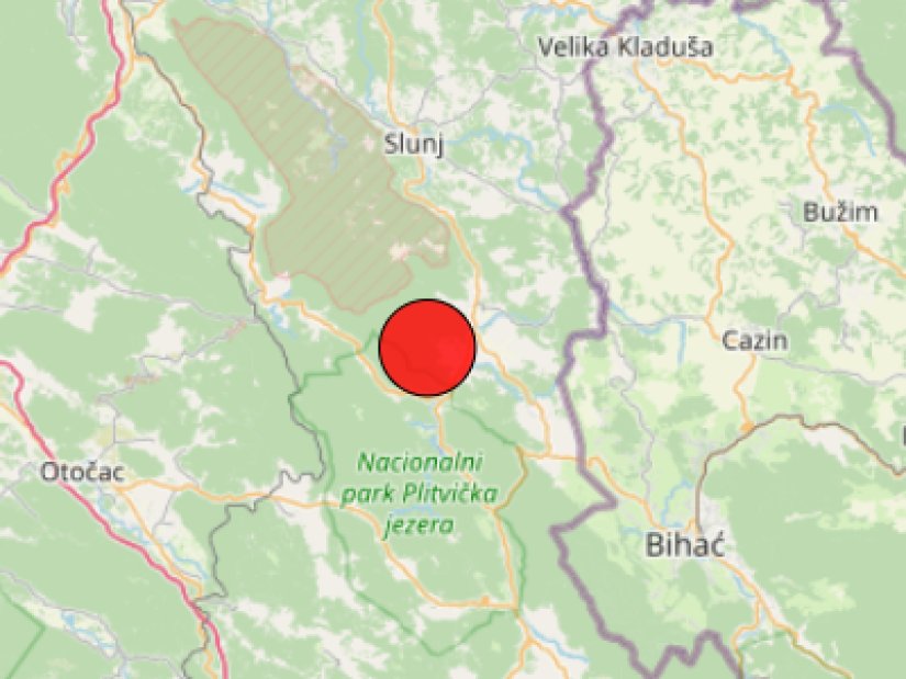 Tresla se Hrvatska: rano jutros potres jačine 4,3 prema Richteru s epicentrom južno od Slunja