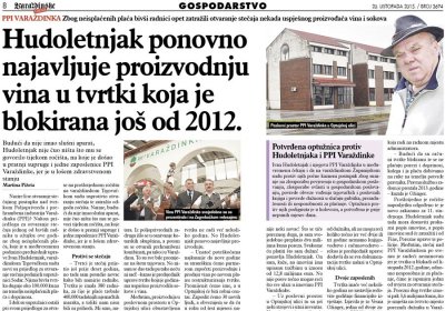 Hudoletnjak opet najavljuje proizvodnju vina u tvrtki koja je u blokadi od 2012.