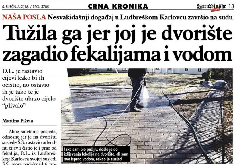 Ima i toga: Tužila susjeda jer joj je dvorište onečistio fekalijama