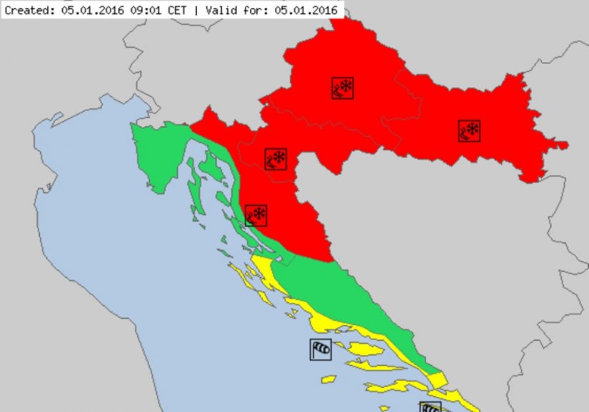 Crveno upozorenje za Varaždinsku županiju: Moguća ledena kiša