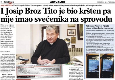 Vinički župnik: I Tito je bio kršten pa nije imao svećenika na sprovodu