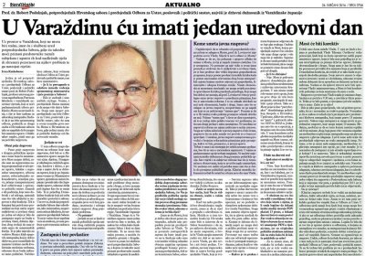 Robert Podolnjak: U Varaždinu ću imati jedan uredovni dan