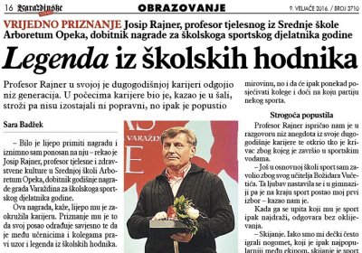 Sportska legenda iz školskih hodnika