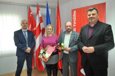 FOTO: Na prijamu u ZSUG Varaždina čestitke Tanji Perec i njenom treneru