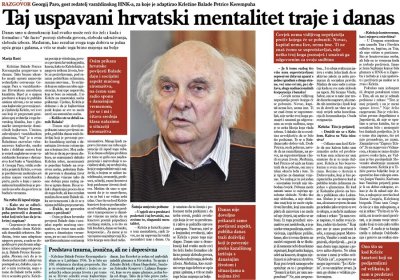 Georgij Paro: Taj uspavani hrvatski mentalitet traje i danas