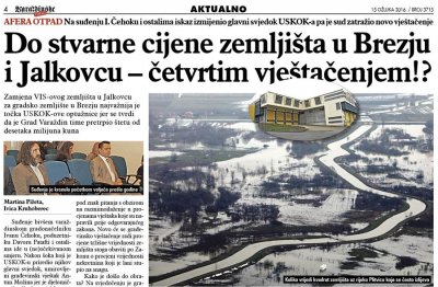 Do stvarne cijene zemljišta u Brezju i Jalkovcu – četvrtim vještačenjem!?