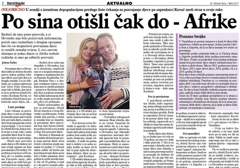 Po sina otišli čak do Afrike