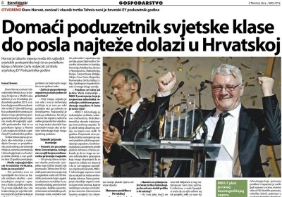 Poduzetnik godine Đuro Horvat do posla najteže dolazi u Hrvatskoj