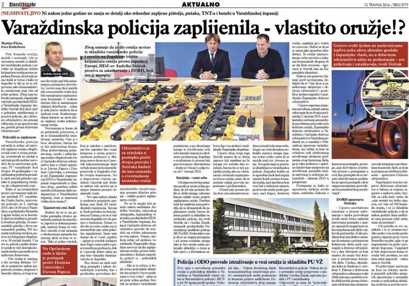 Varaždinska policija zaplijenila – vlastito oružje!?