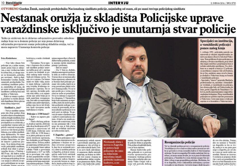 Nestanak oružja iz skladišta PU varaždinske je unutarnja stvar policije