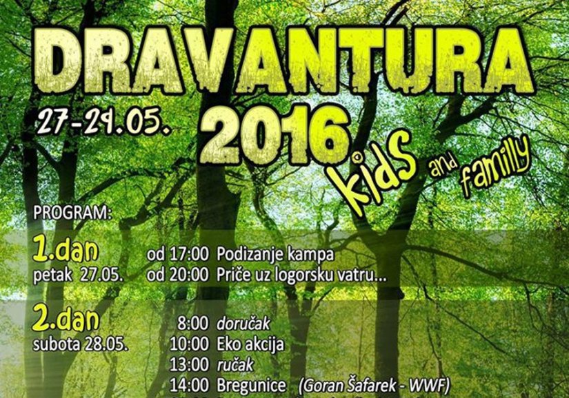 Dravantura - trodnevna camping i ekološka manifestacija ovog vikenda