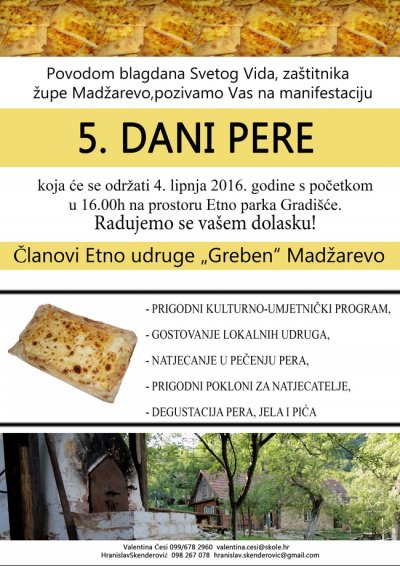 5. dani pere u Etno parku Gradišće u Madžarevu