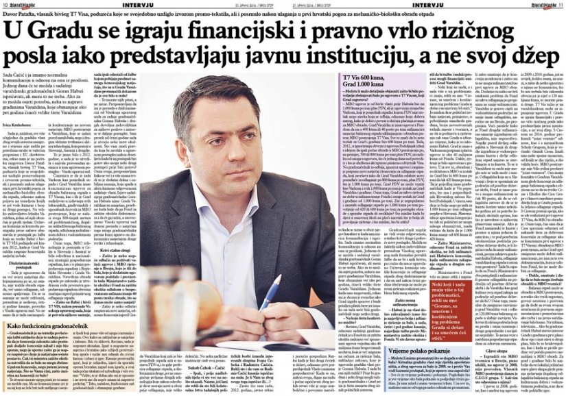 Patafta: U Gradu se igraju financijski i pravno vrlo rizičnog posla