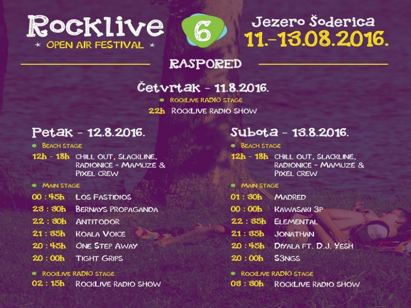 RockLive novosti: Koala Voice zamjenjuje Repetitor, info o kampu i „full“ raspored