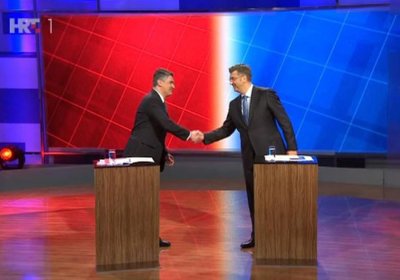 TV debata čelnika SDP-a i HDZ-a Zorana Milanovića i Andreja Plenkovića