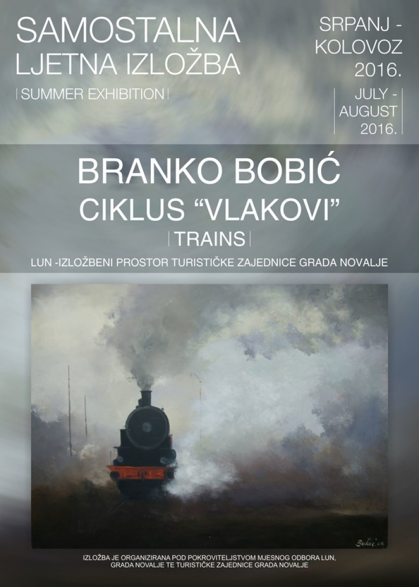 Varaždinski slikar Branko Bobić izložio je radove u mjestu Lun blizu grada Novalje