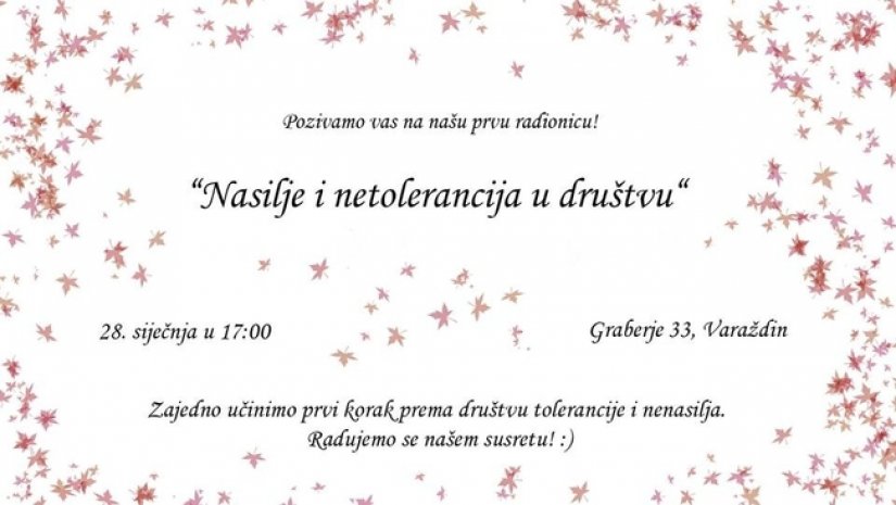 Inicijativa J.A.za Promjenu poziva na radionicu o nasilju i netoleranciji u društvu