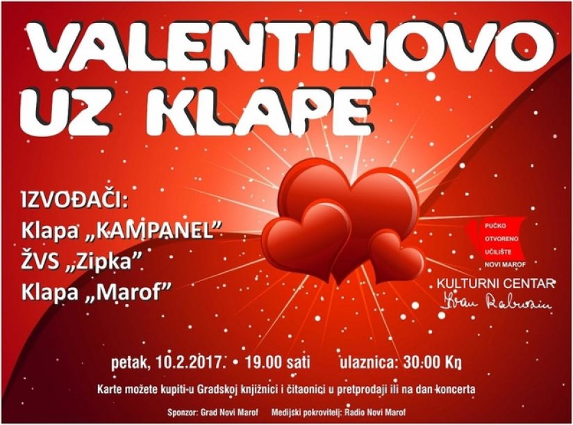 Koncert &quot;Valentinovo uz klape&quot; u Novom Marofu