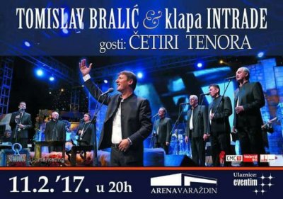 Uoči Valentinova u Areni večeras koncert Klape Intrade i Četiri tenora