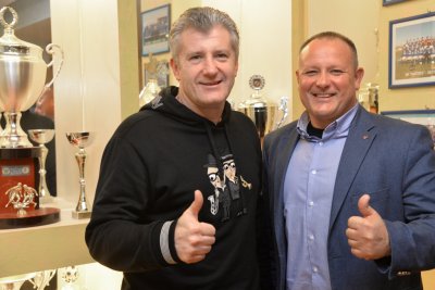 Predsjednik Hrvatskog nogometnog saveza Davor Šuker i predsjednik Zajednice SUGV-a Alen Runac