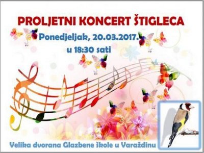 Proljetni koncert Štigleca danas u Glazbenoj školi