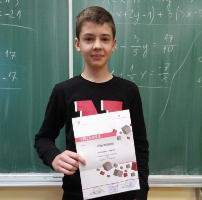 Filip Križanić iz topličke škole državni prvak u matematici