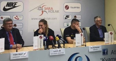 Sara Kolak na jučerašnjoj konferenciji za novinare