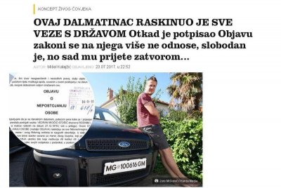 Zadranin raskinuo sve veze s državom