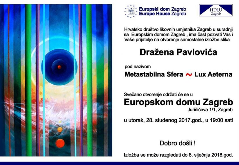 Varaždinski umjetnik Dražen Pavlović izlaže u Europskom domu Zagreb
