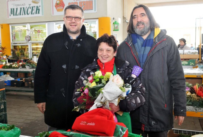 Predrag Ciglar, Vesna Fajfar i Ivan Čehok (s lijeva na desno)