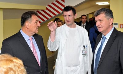 Radimir Čačić, Nenad Kudelić i ministar zdravstva Milan Kujundžić (s lijeva)