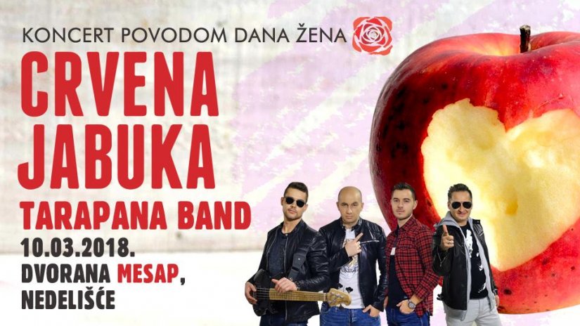 Dijelimo osam ulaznica za koncert Crvene jabuke u povodu Dana žena