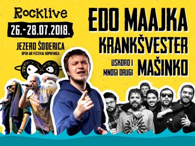 Krankšvester, Edo Maajka i Mašinko potvrdili za koprivnički RockLive