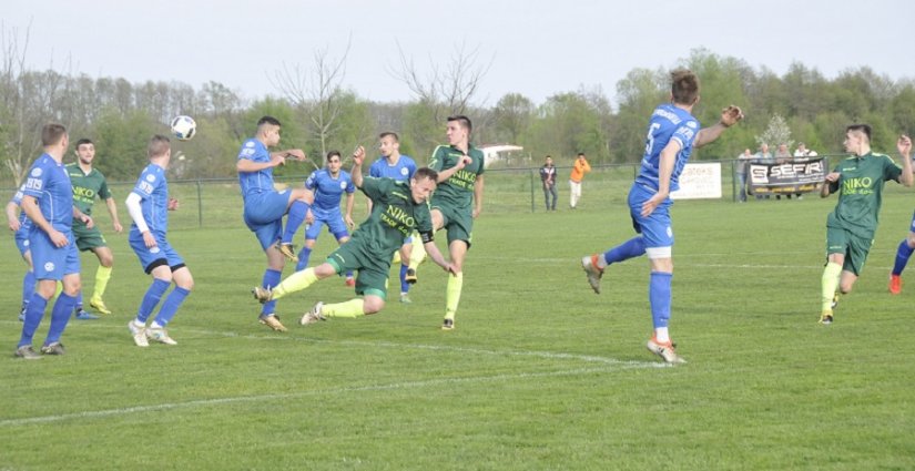 Situacija nakon koje je postignut drugi gol domaćeg sastava za pobjedu Zelengaja nad Podravinom od 2:1