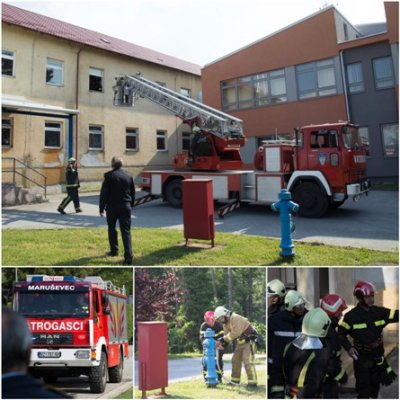 FOTO Vatrogasci &quot;spašavali&quot; maruševečke osnovnoškolce ozlijeđene u požaru