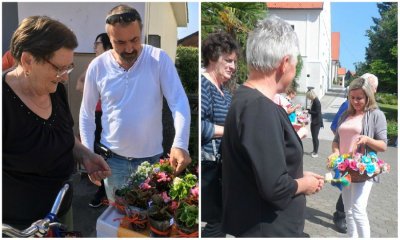 Ženske inicijative HNS-a Varaždin i Vinica obilježile Majčin dan podjelom cvijeća