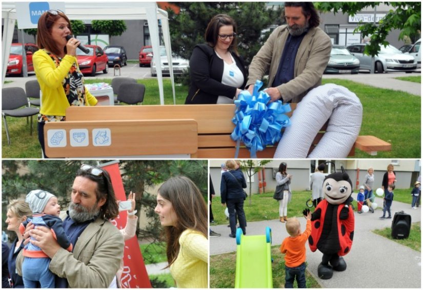 FOTO: U POS naselju postavljena prva klupica za dojenje i previjanje