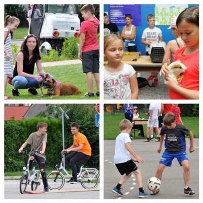 FOTO Učenici 6. OŠ kolegama pokazali svoje ljubimce, ali i kako igraju nogomet i voze bicikl