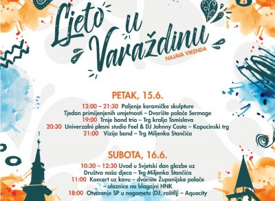 Ovaj vikend bogatim programom započinje Ljeto u Varaždinu