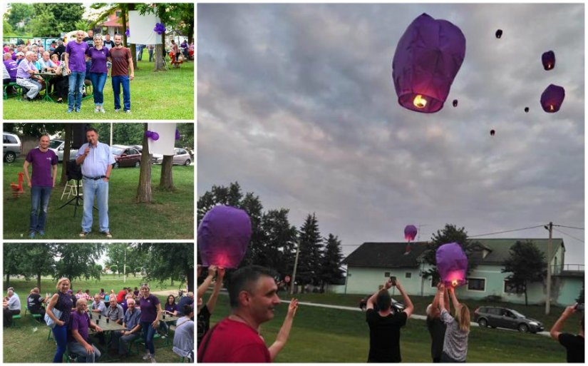 Ljubičasta noć u Sračincu: Uz druženje Reformisti i puštali lampione