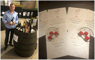 Graševina Kopjar najbolje suho bijelo mirno vino na 50. izložbi vina kontinentalne Hrvatske