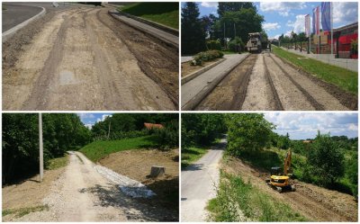 Radovi na cesti prema školi u Gornjem Knegincu te sanacija klizišta u odvojku Plantak