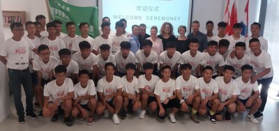 Kineski nogometaši sa zamjenicom varaždinskog gradonačelnika Sandrom Malenicom