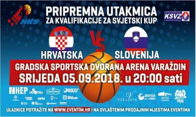 Od sutra kreće prodaja ulaznica za susret Hrvatske i Slovenije u Areni Varaždin