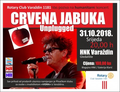 Rotarijanci iduće srijede organiziraju humanitarni koncert Crvene jabuke